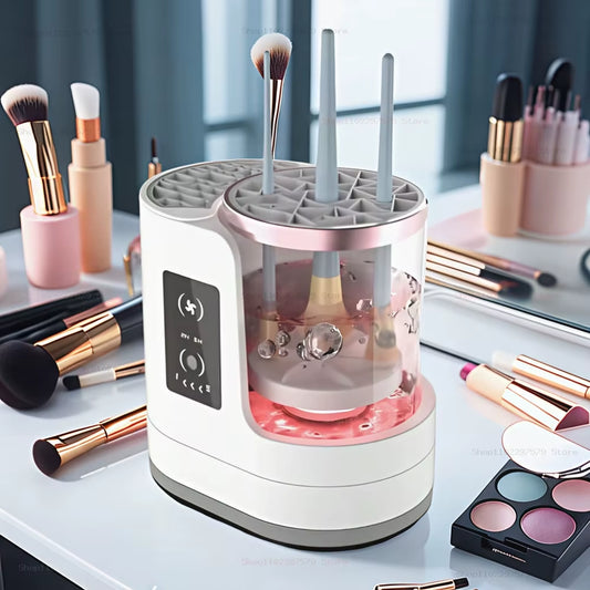 2025 Electric Makeup Brush Cleaning Machine Washing and Drying Machine Timeable for Makeup Brushes Ladies Valentine'S Day Gift.