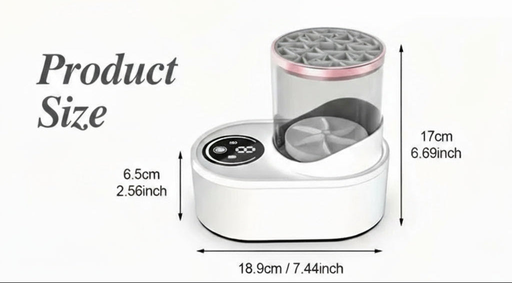 3 in 1 Electric Makeup Brush Cleaner Machine with Makeup Brush Dryer-Holder-Portable Automatic USB Cosmetic Brushes Cleaner Tool