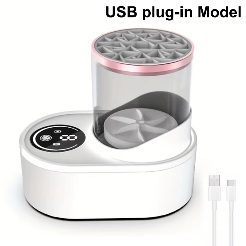 Make-up brush cleaning machine