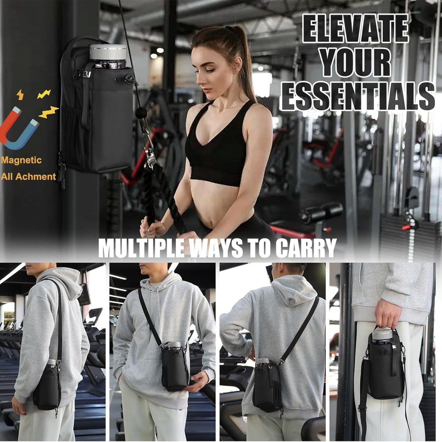 Magnetic gym bag