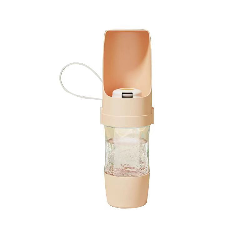 Portable dog water bowl with food dispenser