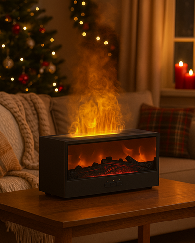 Fireplace air humidifier/diffuser