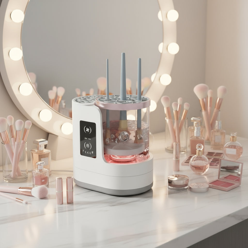 2025 Electric Makeup Brush Cleaning Machine Washing and Drying Machine Timeable for Makeup Brushes Ladies Valentine'S Day Gift.