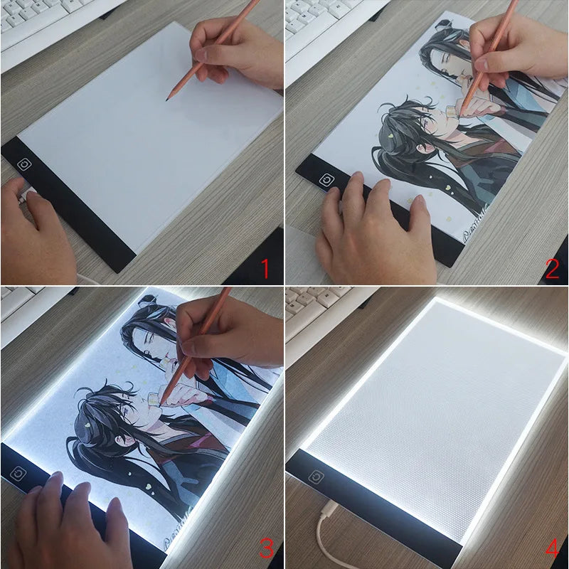A4 Level Dimmable Led Drawing Copy Pad Board Children'S Toy Painting Educational Kids Grow Playmates Creative Gifts for Children