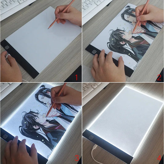 A4 Level Dimmable Led Drawing Copy Pad Board Children'S Toy Painting Educational Kids Grow Playmates Creative Gifts for Children