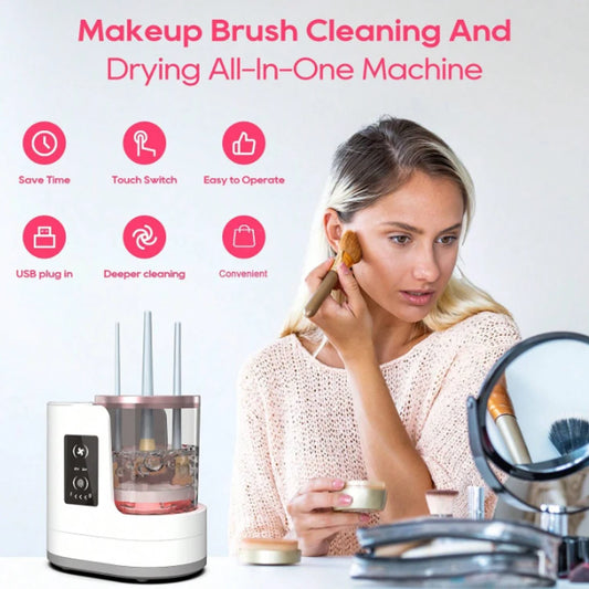 Make-up brush cleaning & drying machine