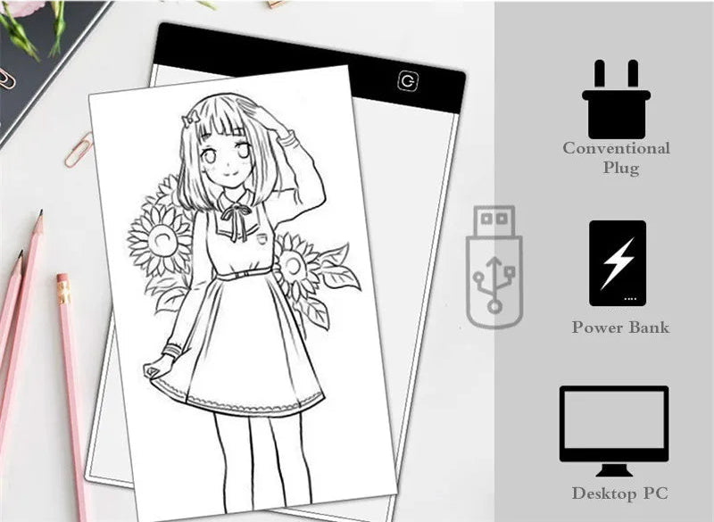 LED drawing copy pad