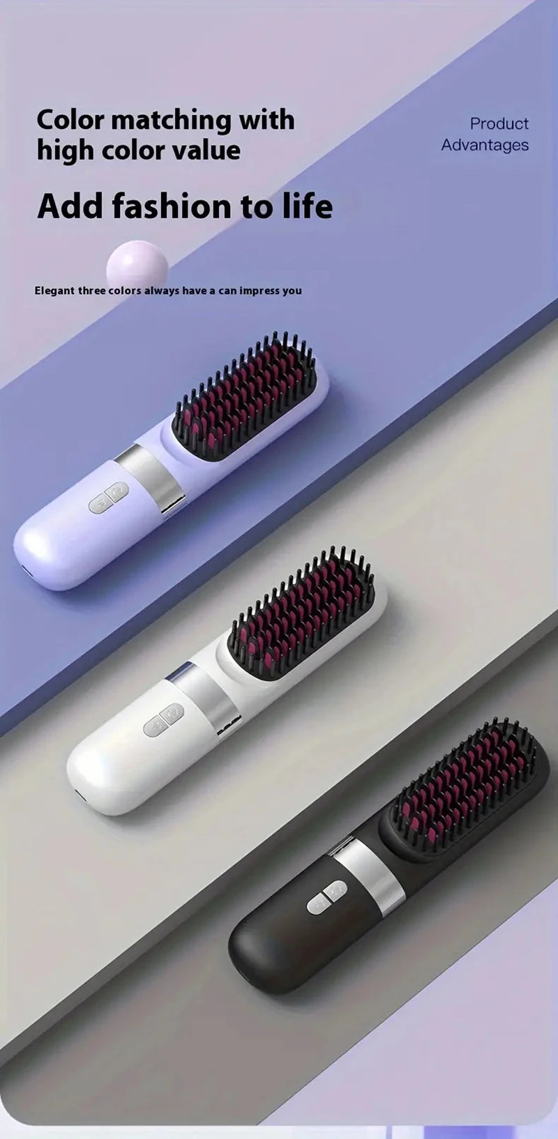 Portable electric hair straightener