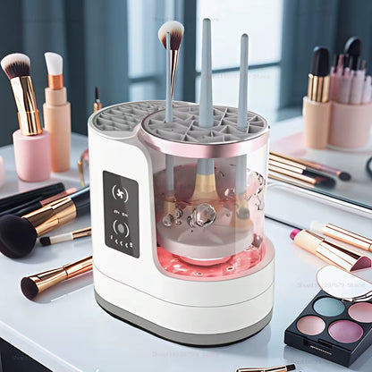 2025 Electric Makeup Brush Cleaning Machine Washing and Drying Machine Timeable for Makeup Brushes Ladies Valentine'S Day Gift.