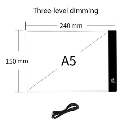 A4 Level Dimmable Led Drawing Copy Pad Board Children'S Toy Painting Educational Kids Grow Playmates Creative Gifts for Children