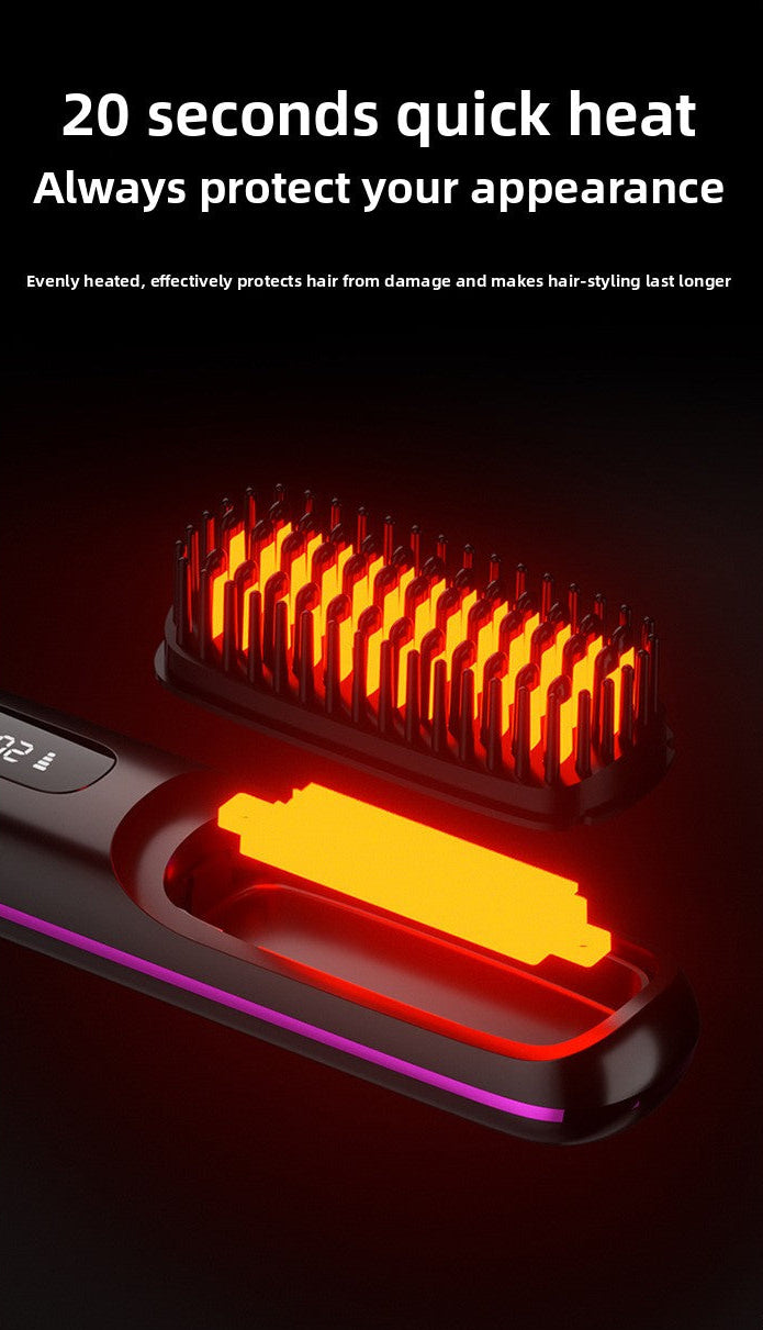 Portable electric hair straightener