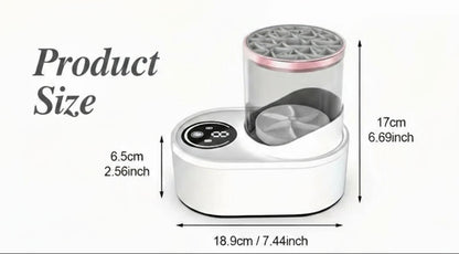 3 in 1 Electric Makeup Brush Cleaner Machine with Makeup Brush Dryer-Holder-Portable Automatic USB Cosmetic Brushes Cleaner Tool
