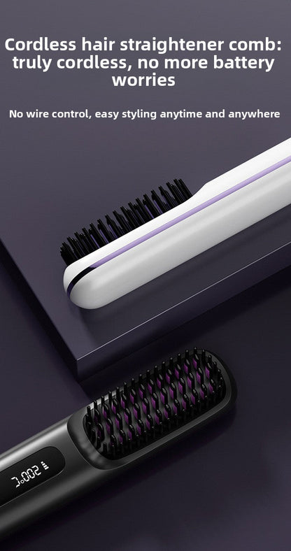 Portable electric hair straightener
