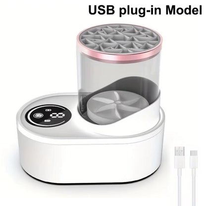 Make-up brush cleaning machine
