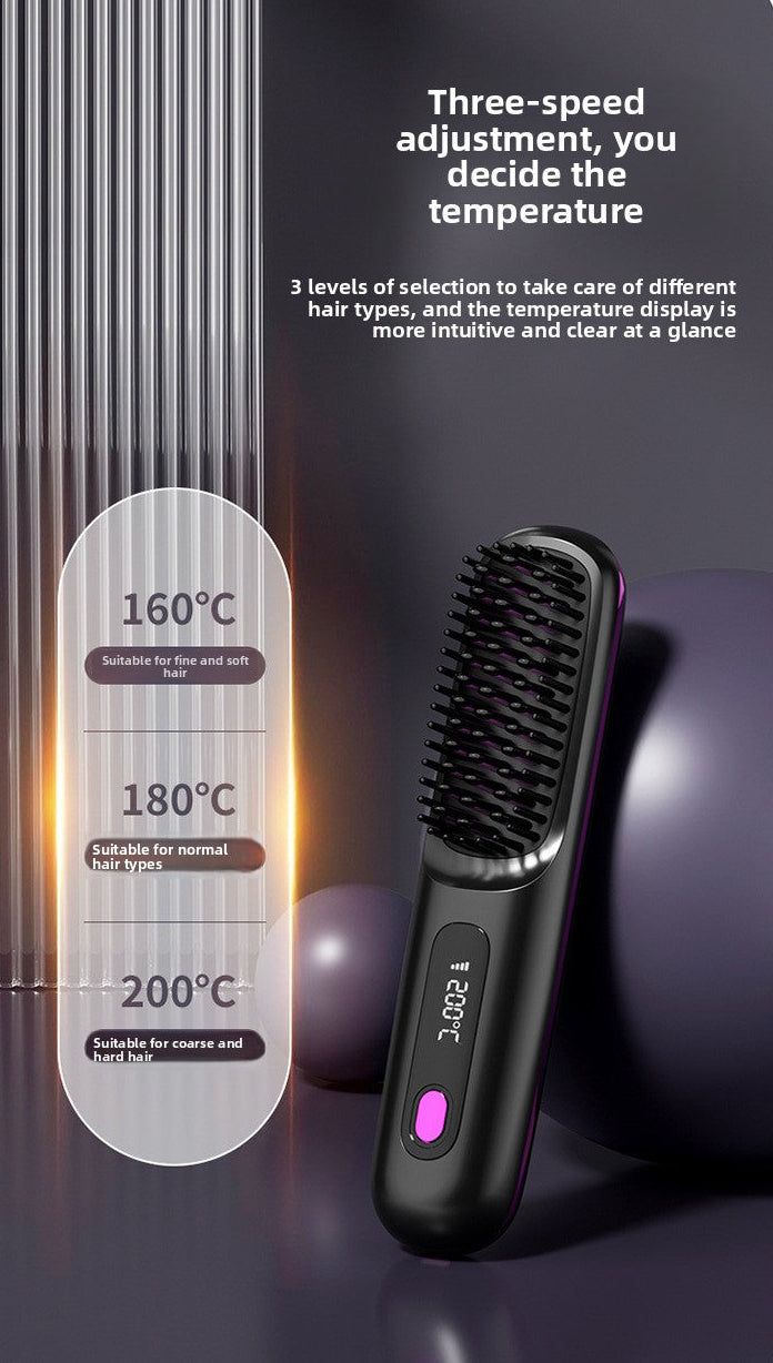 Portable electric hair straightener