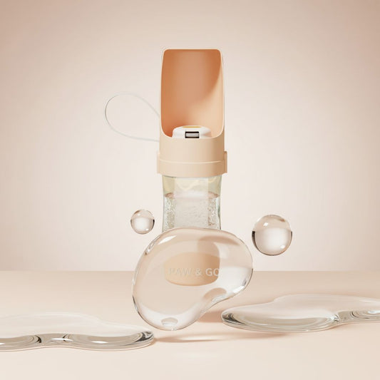 Portable dog water bowl with food dispenser