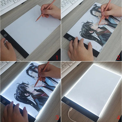 A4 Level Dimmable Led Drawing Copy Pad Board Children'S Toy Painting Educational Kids Grow Playmates Creative Gifts for Children
