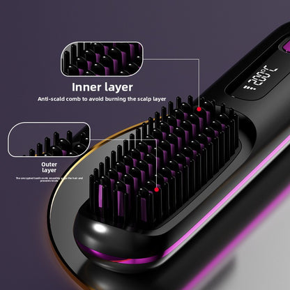 Portable electric hair straightener